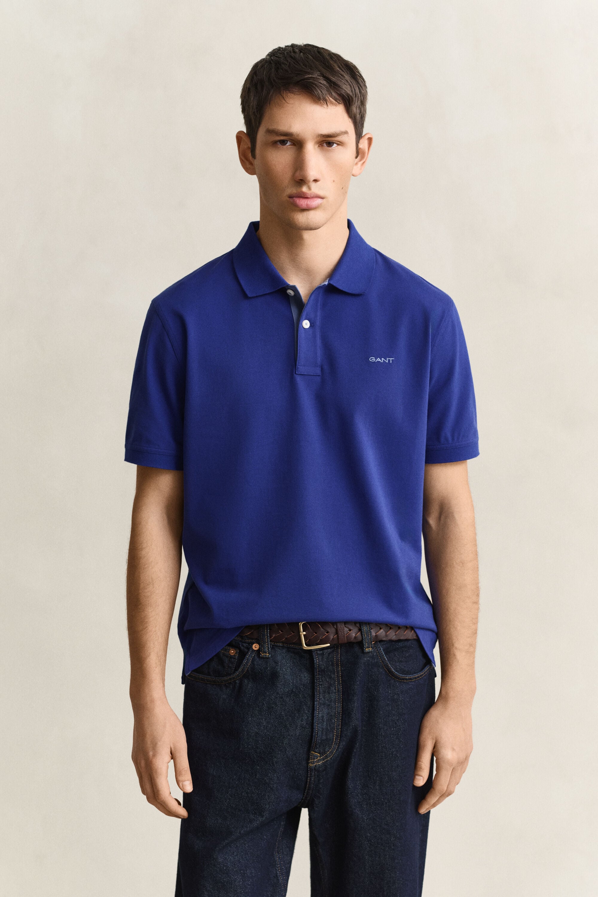 Polo de piqué en contraste