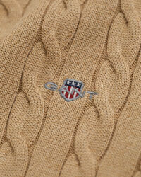 Jersey de punto de ochos de algodón con cuello de cisne