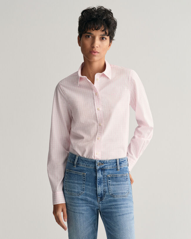 Camisa Regular Fit de popelina a cuadros Vichy