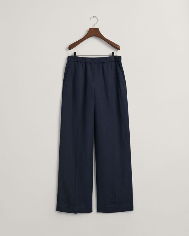 Pantalones Relaxed Fit en mezcla de lino Pull-On