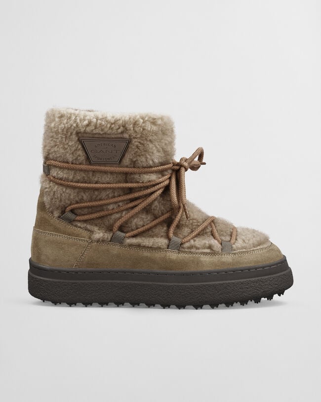 Botas de ca&ntilde;a media Snowhill con cordones
