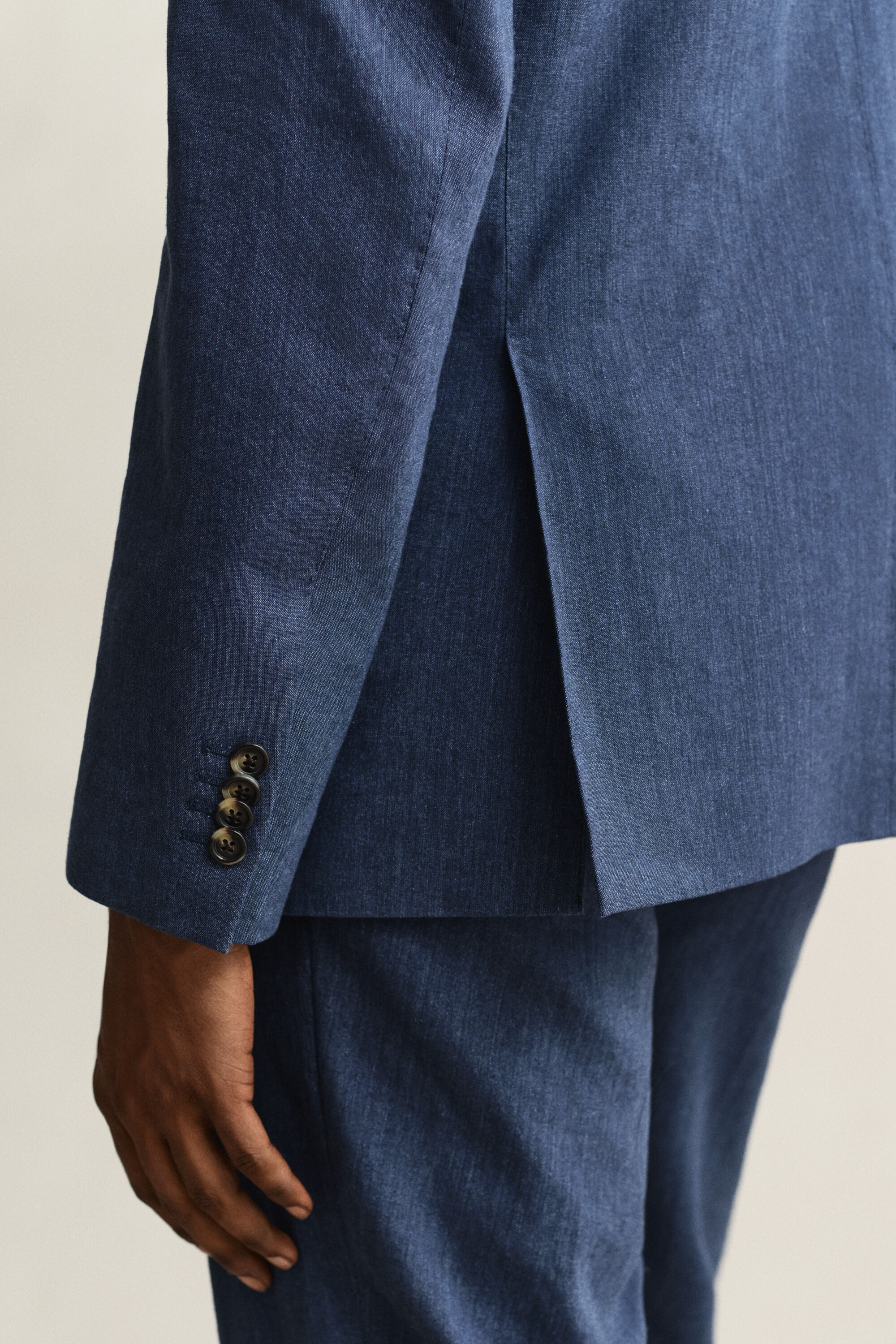 Chaqueta de traje de mezcla de lino