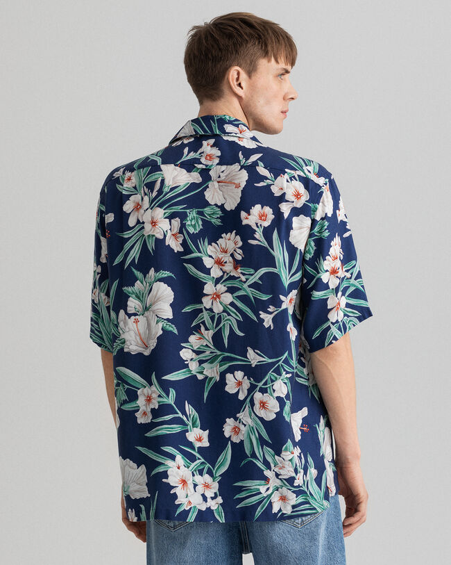 Camisa Relaxed Fit Pure Prep de lyocell, manga corta y estampado de flores