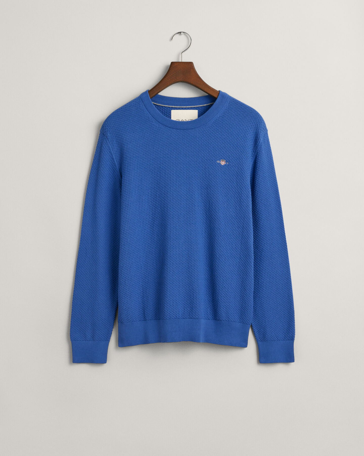 Jersey de cuello redondo de algodón Structured