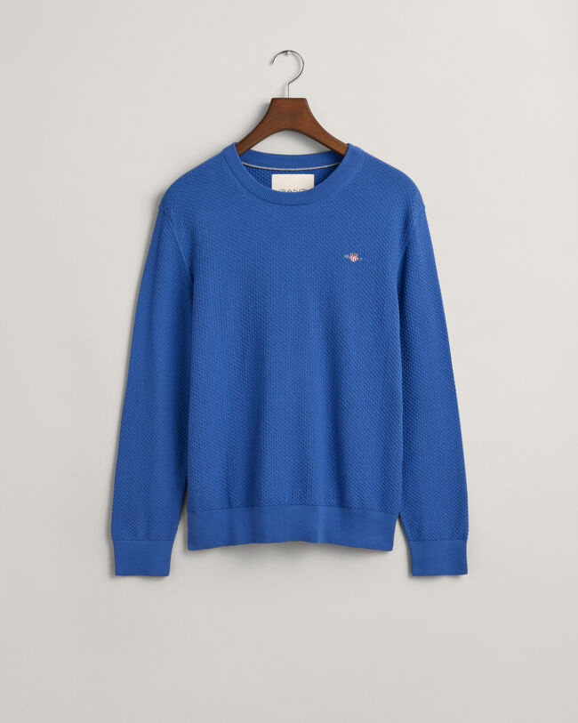 Jersey de cuello redondo de algodón Structured