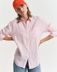 Camisa Relaxed Fit de lino a rayas