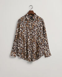 Camisa Relaxed Fit de modal con estampado de leopardo