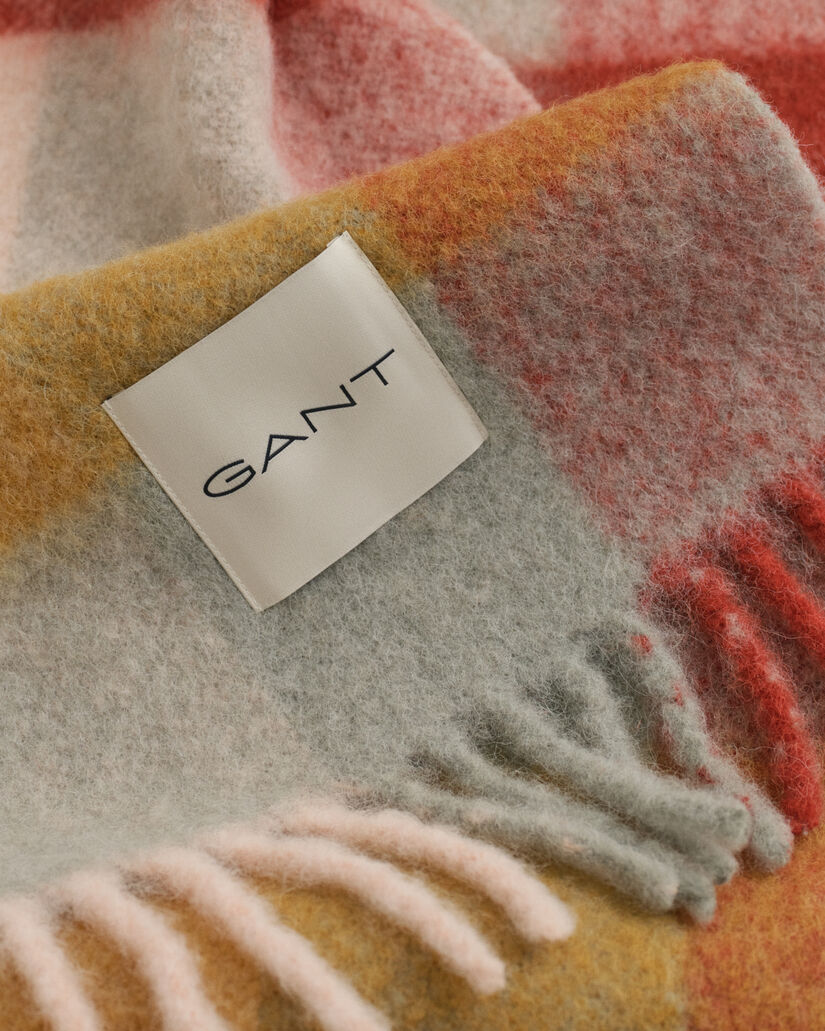 Bufanda de mezcla de lana de alpaca con diseño de cuadros