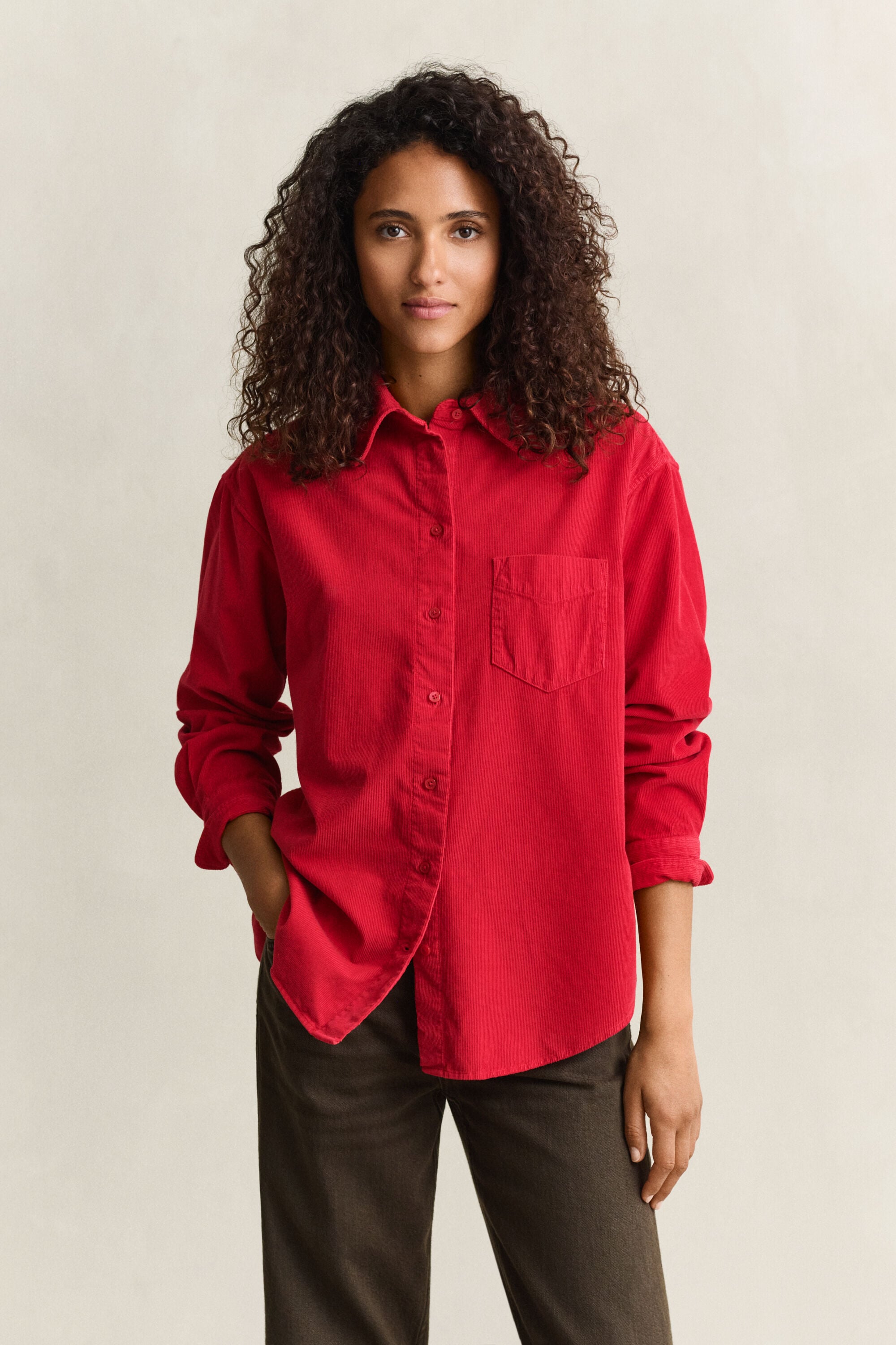 Camisa Relaxed Fit de pana