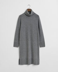 Vestido de cuello de cisne con detalle de punto