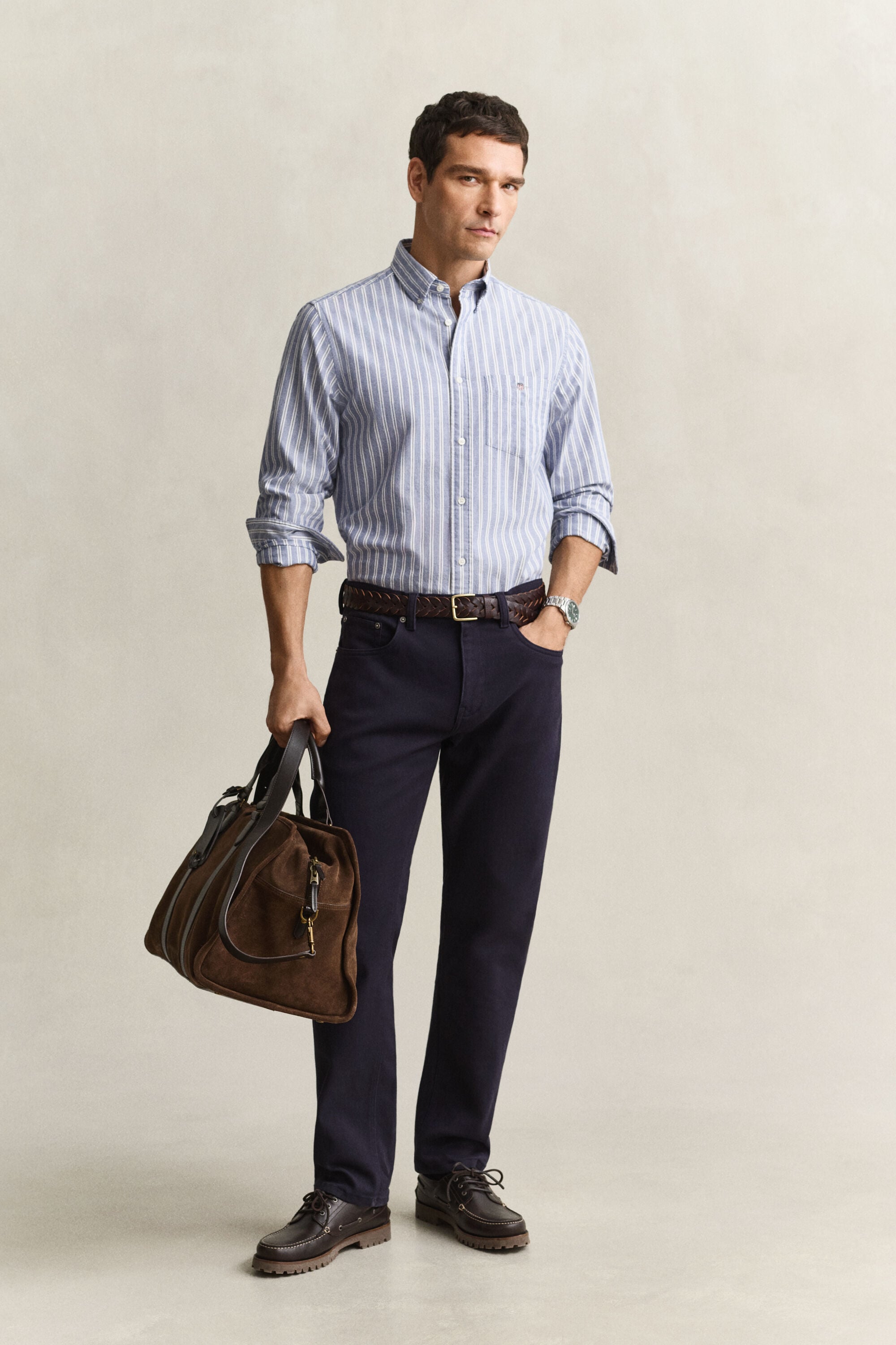 Camisa Oxford clásica a rayas