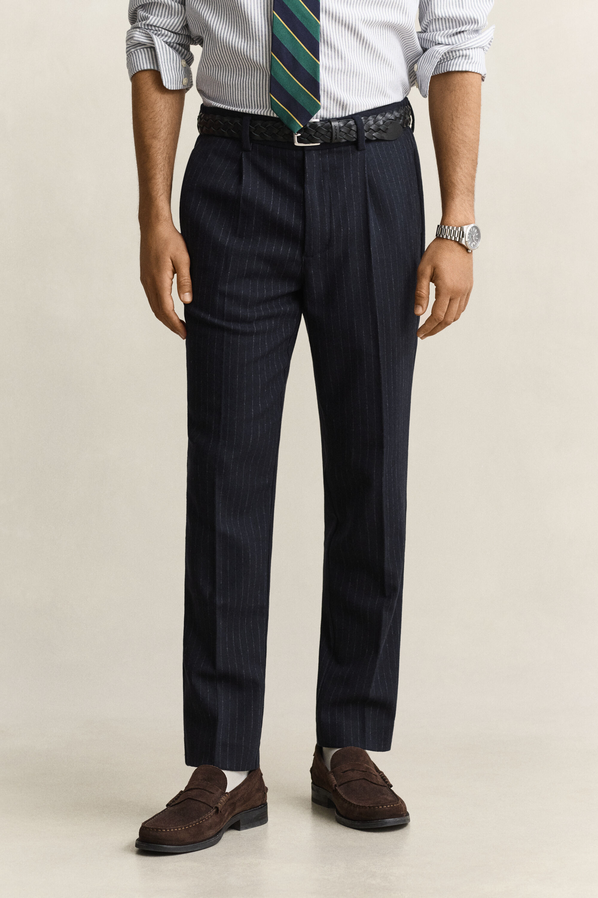 Pantalones Tapered de franela de lana