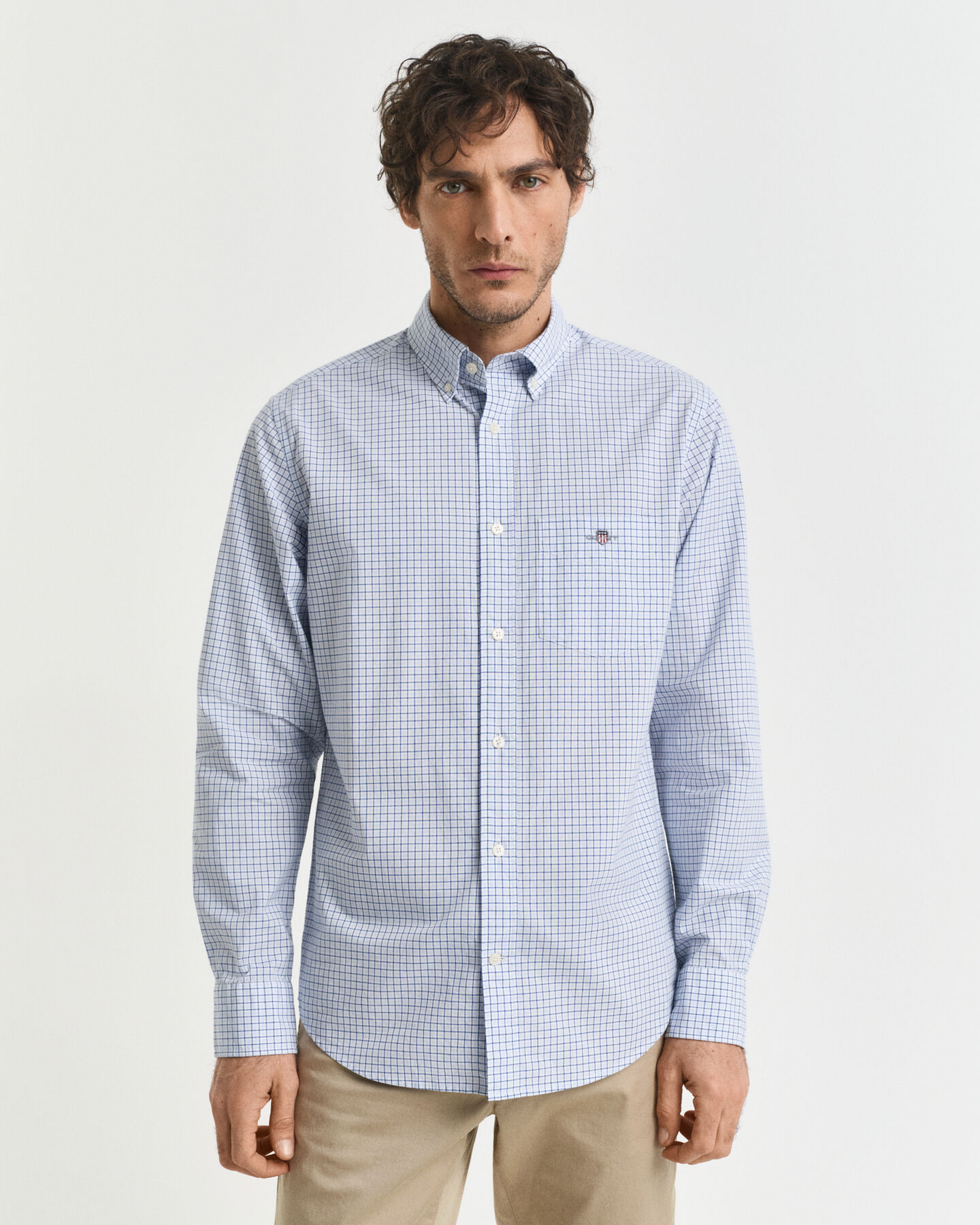 Camisa Regular Fit clásica de popelina a cuadros
