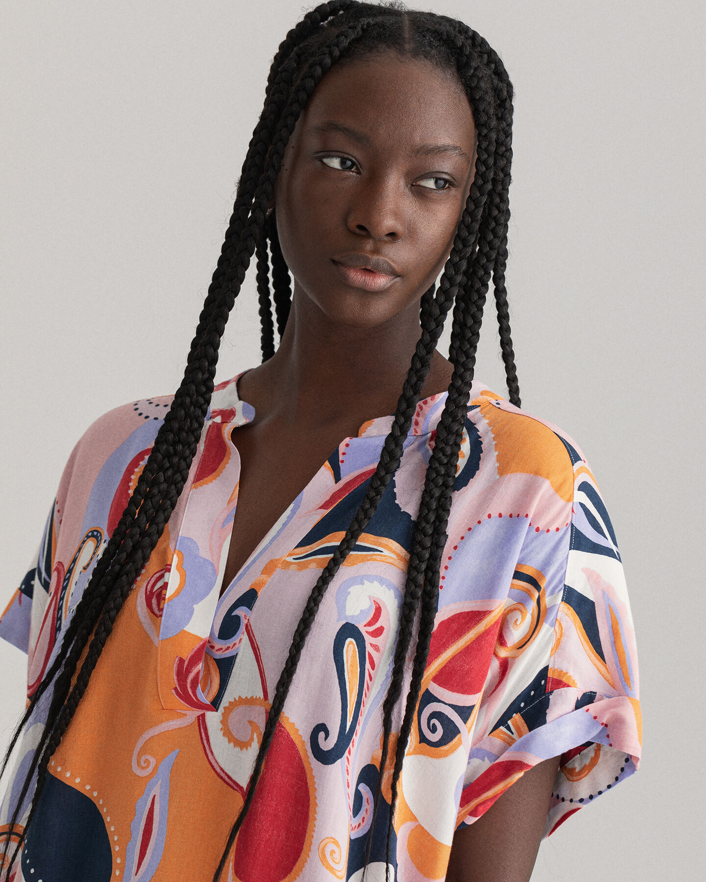 T&uacute;nica con estampado de cachemir