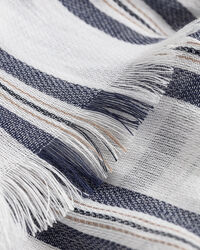 Pañuelo de lino y algodón a rayas