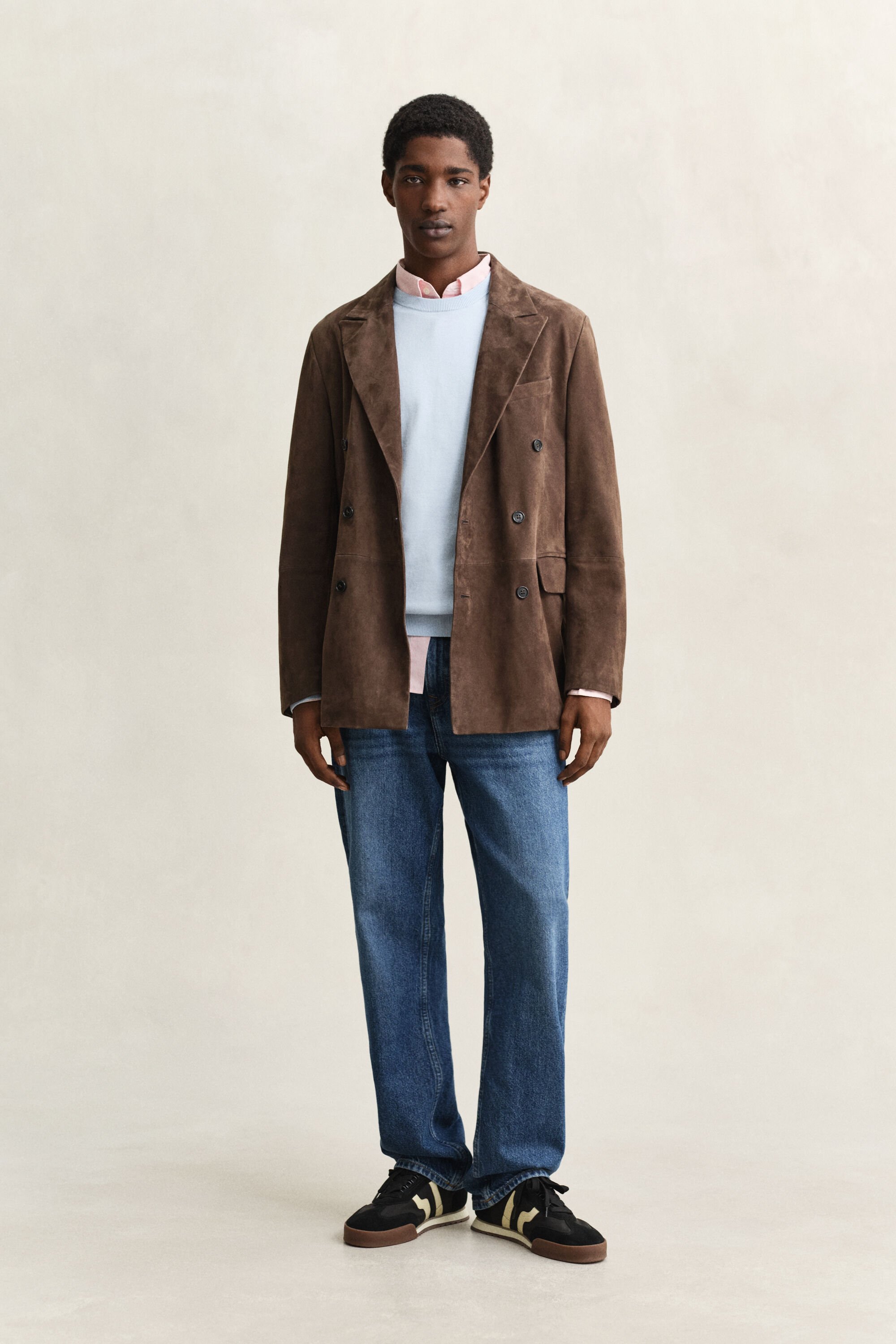 Jersey de algodón con cuello redondo