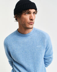 Jersey de cuello redondo en mezcla de lana