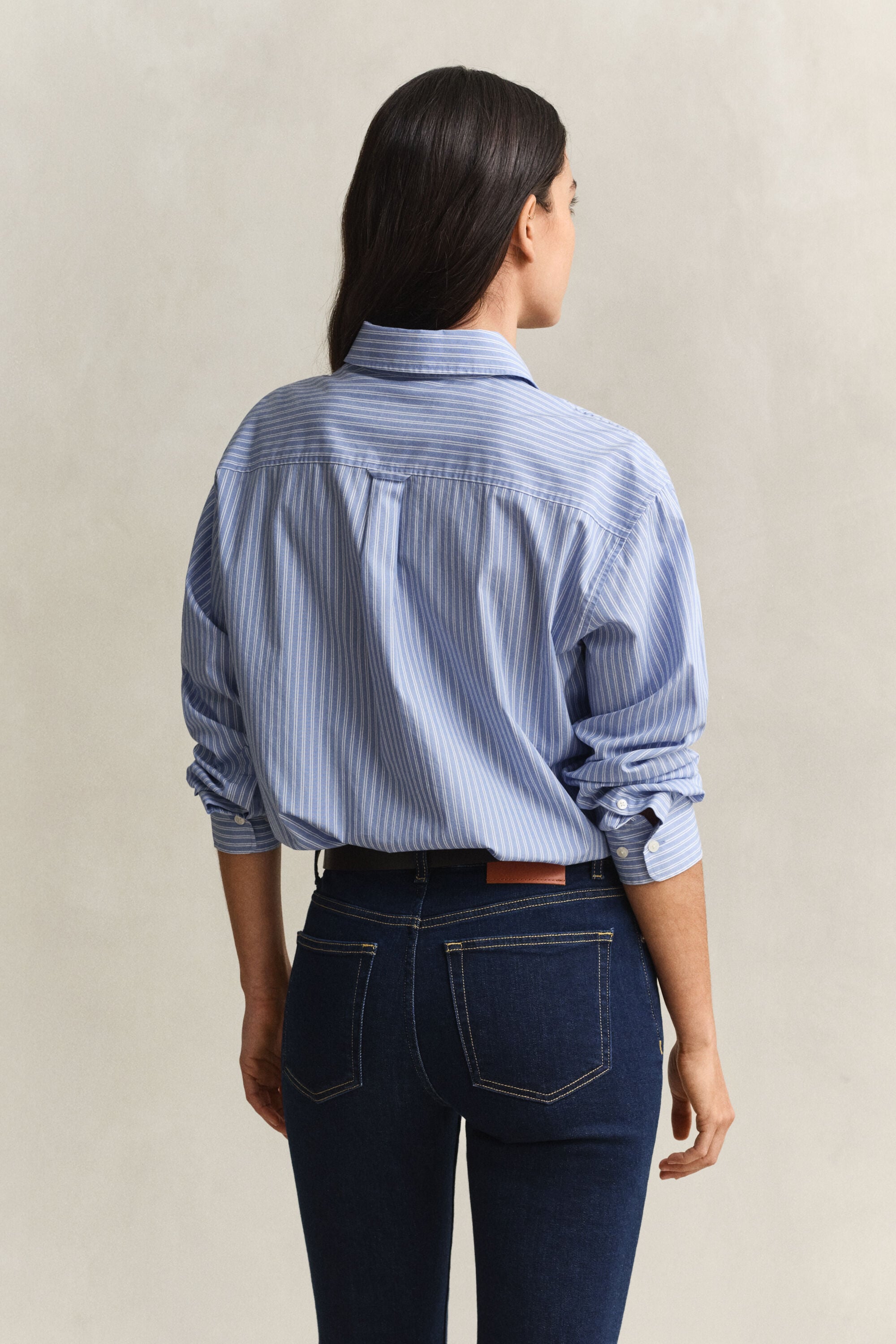 Camisa Relaxed Fit clásica de popelina a rayas