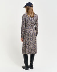 Vestido camisero con estampado de cachemir