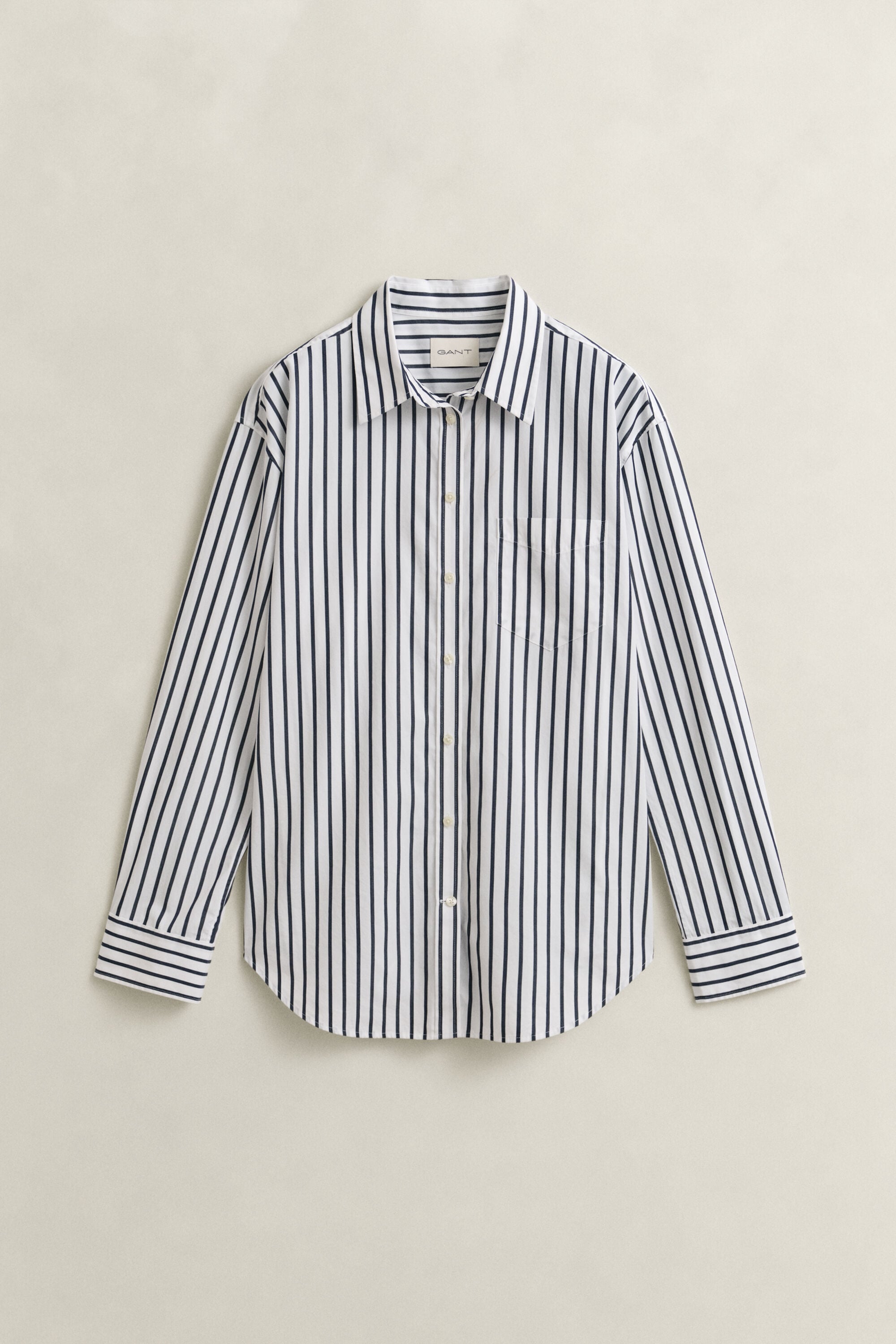 Camisa Relaxed Fit clásica de popelina a rayas
