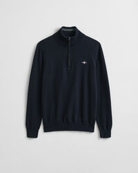 Jersey clásico de algodón con media cremallera