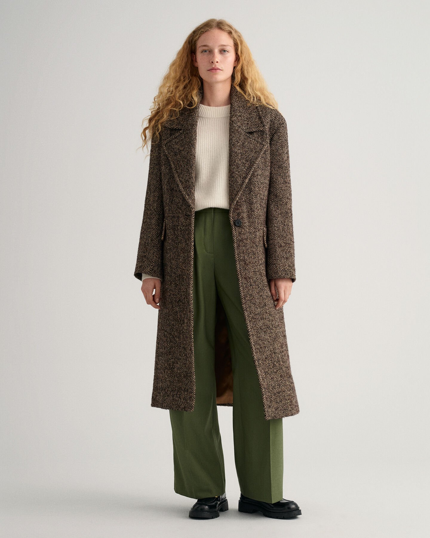 Pantalones anchos de pinzas y talle alto