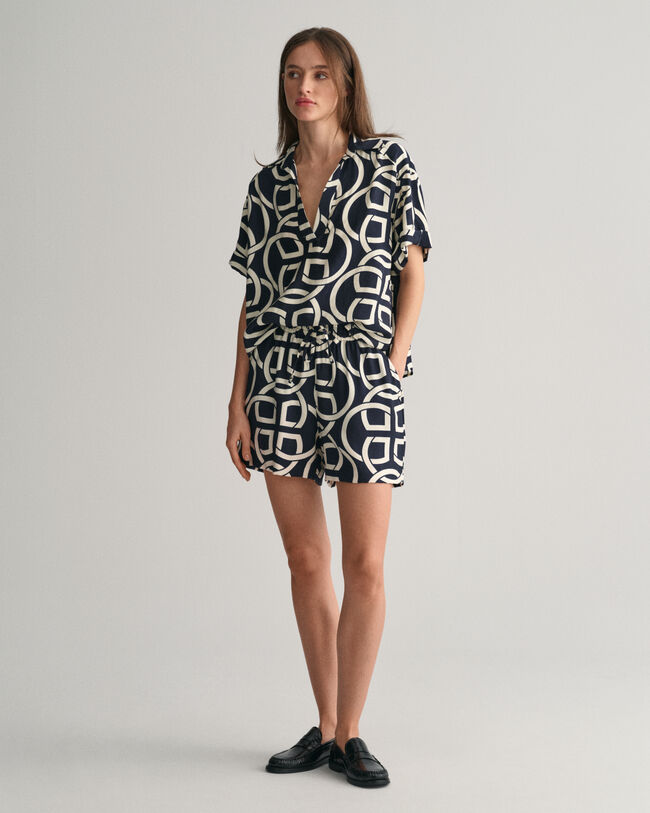 Pantalones cortos Pull-On Relaxed Fit con estampado Monogram