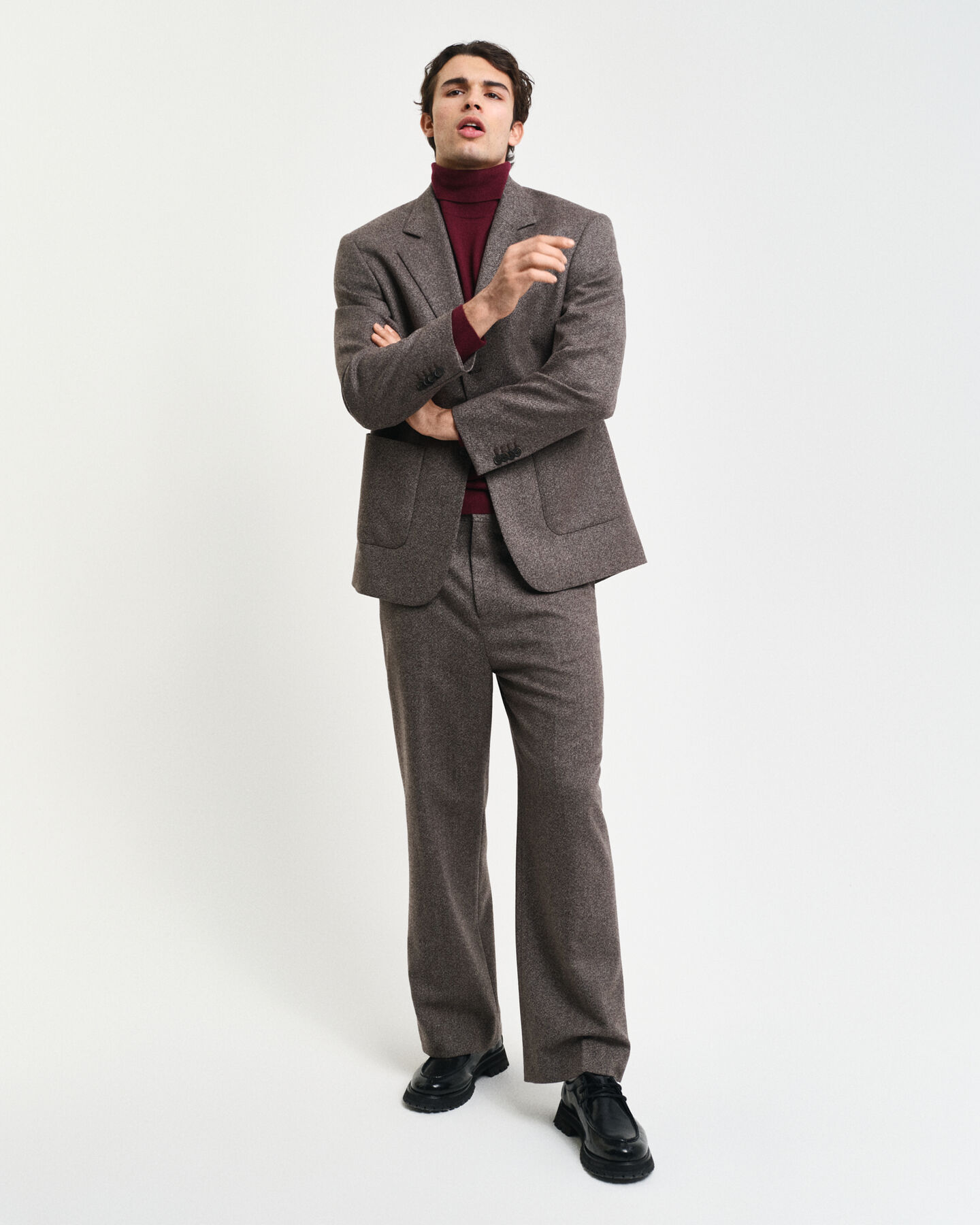 Jersey de lana merino extrafina con cuello de cisne