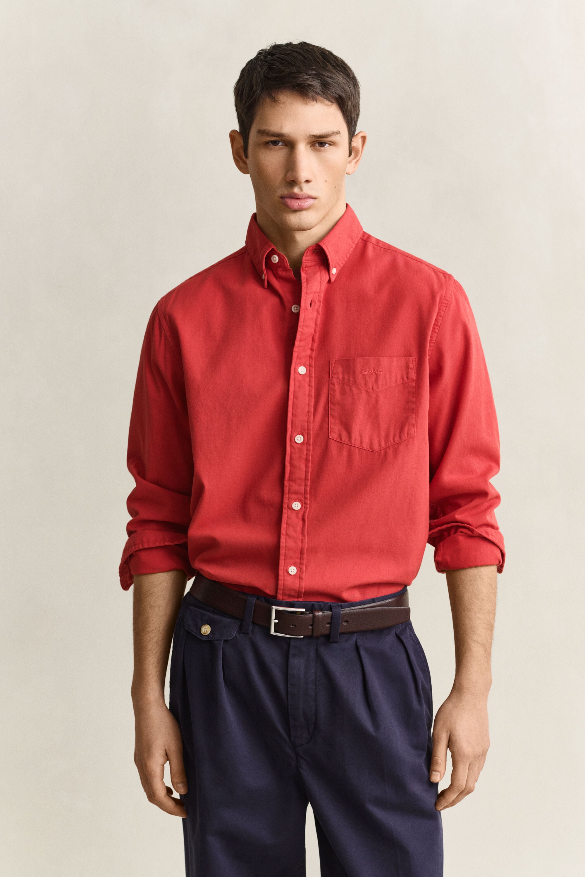 Camisa Regular Fit de sarga