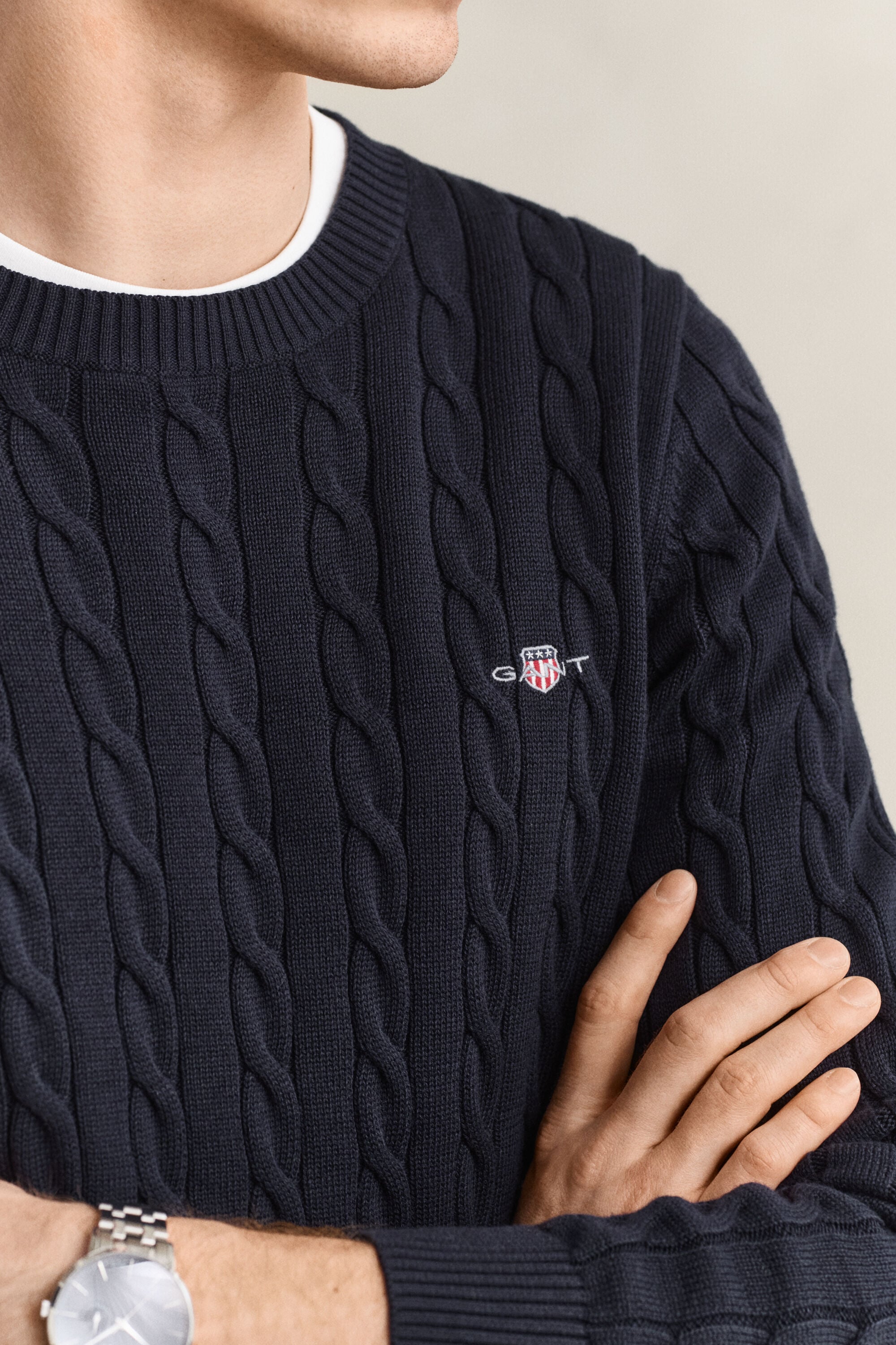 Jersey de punto de ochos clásico
