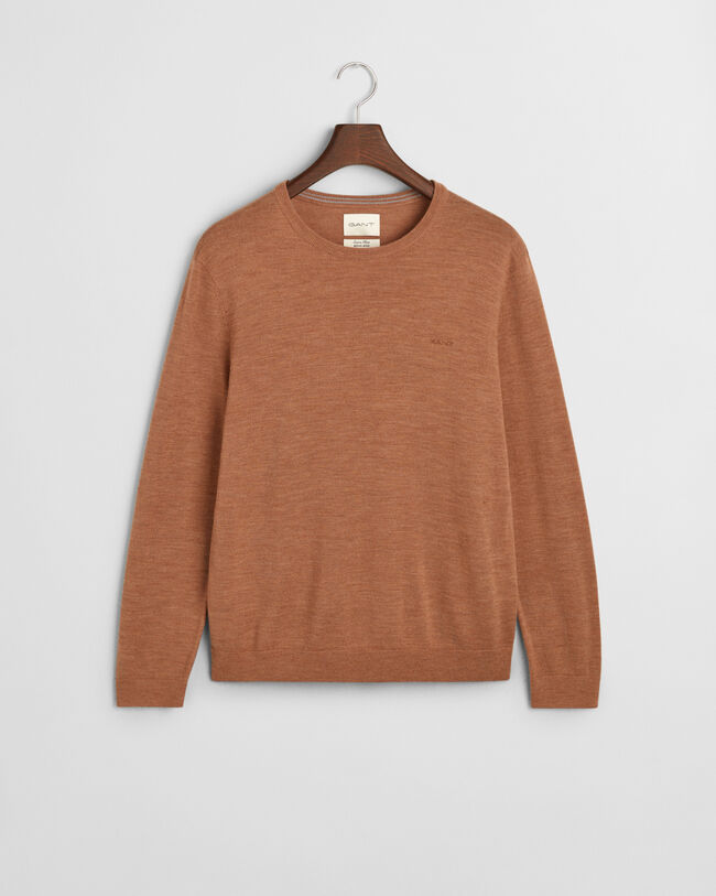 Jersey de cuello redondo en lana merino extrafina