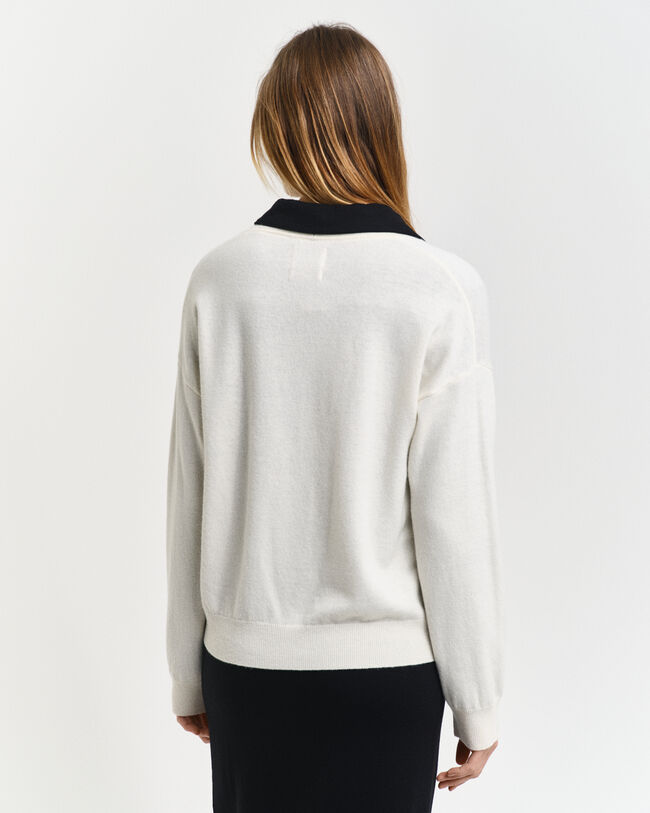 C&aacute;rdigan de lana de oveja muy fina