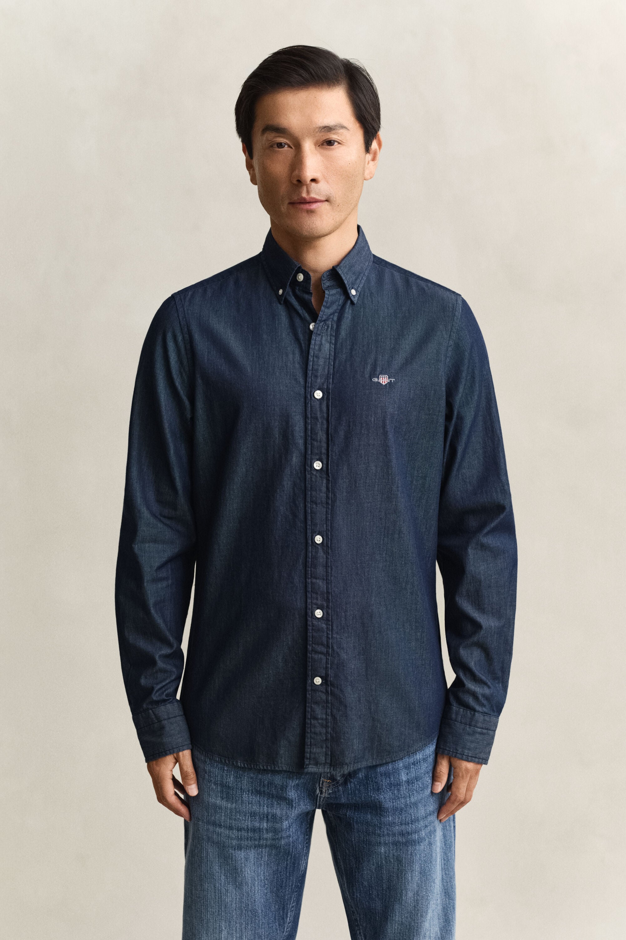 Camisa Slim Fit añil