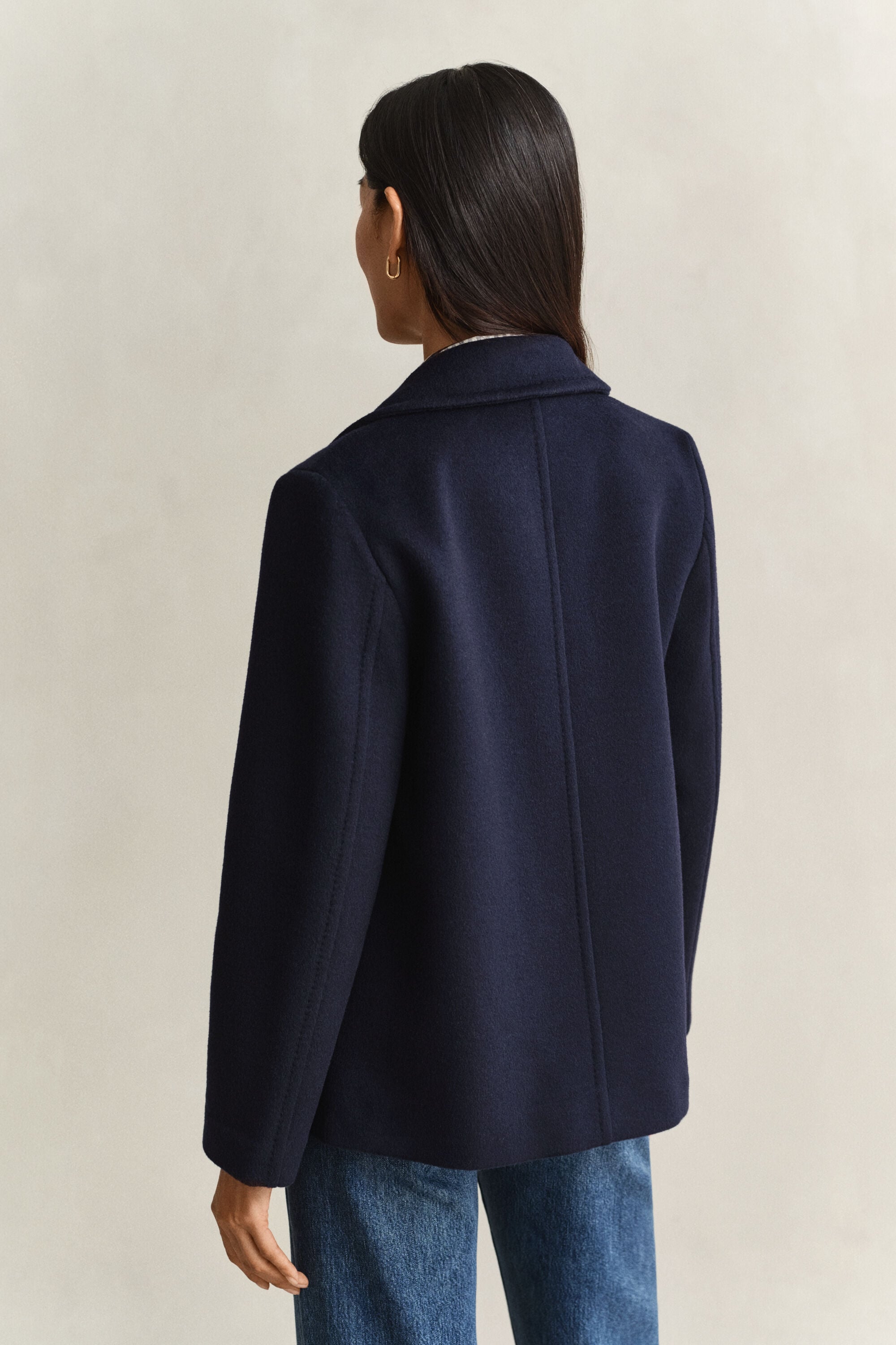 Chaquetón en mezcla de lana