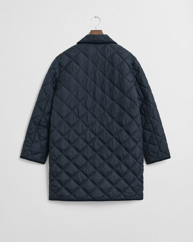 Abrigo acolchado con ribete de pana