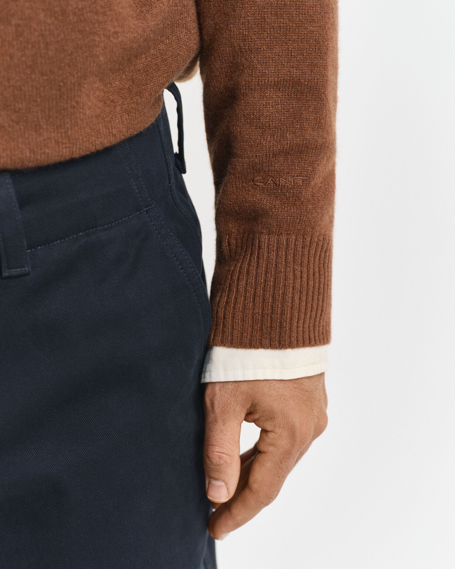 Jersey de cuello redondo en cachemir