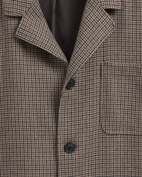 Chaqueta fruncida a cuadros