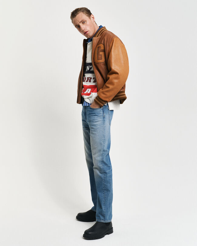 GANT Varsity Jacket de piel