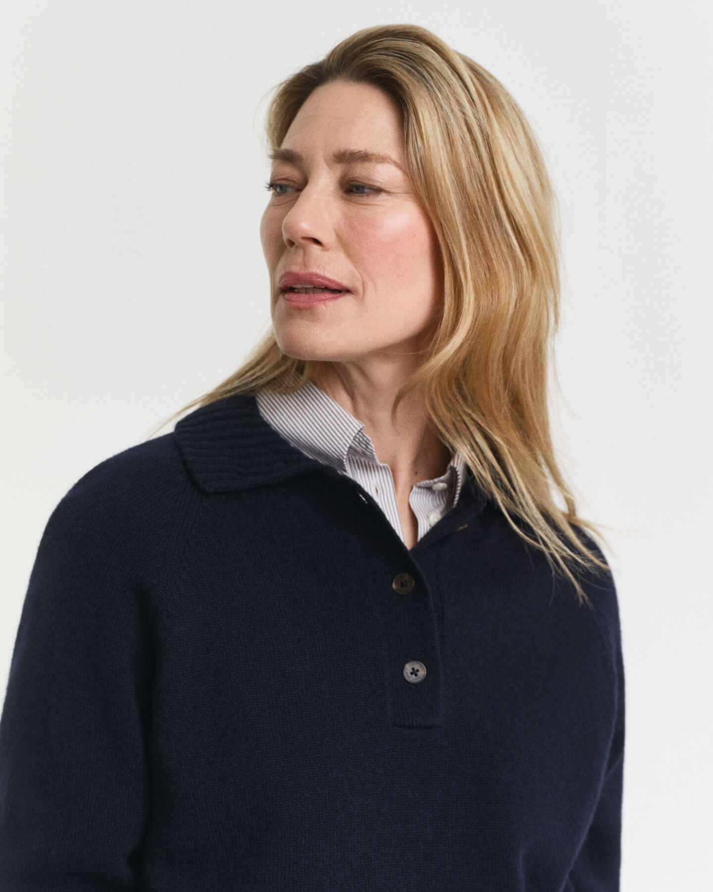 Rugger de punto en mezcla de lana y cachemir