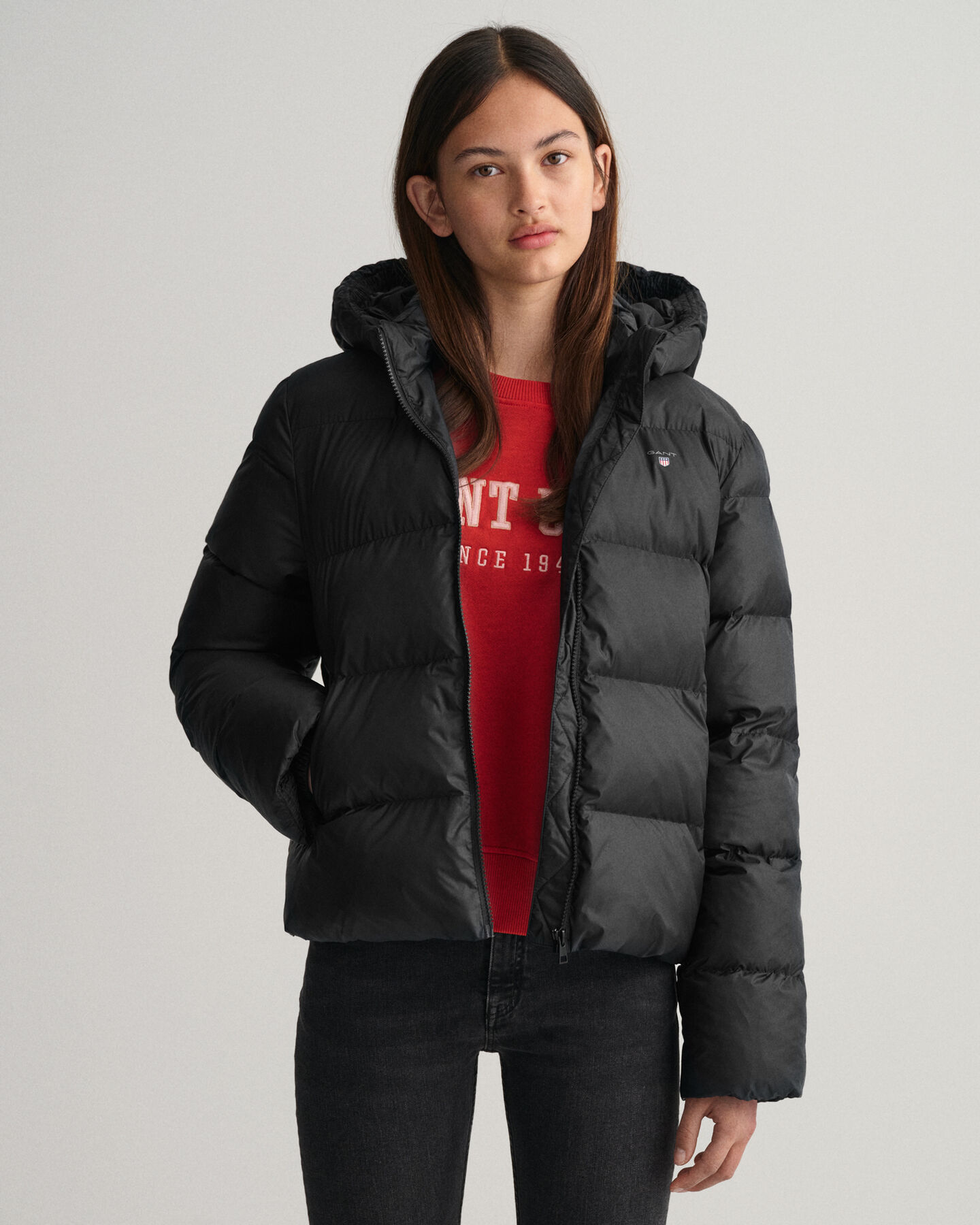 Chaqueta Puffer con lustre Teen Girls
