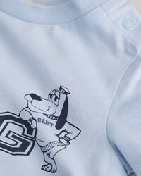 Camiseta con estampado de perro y G Baby