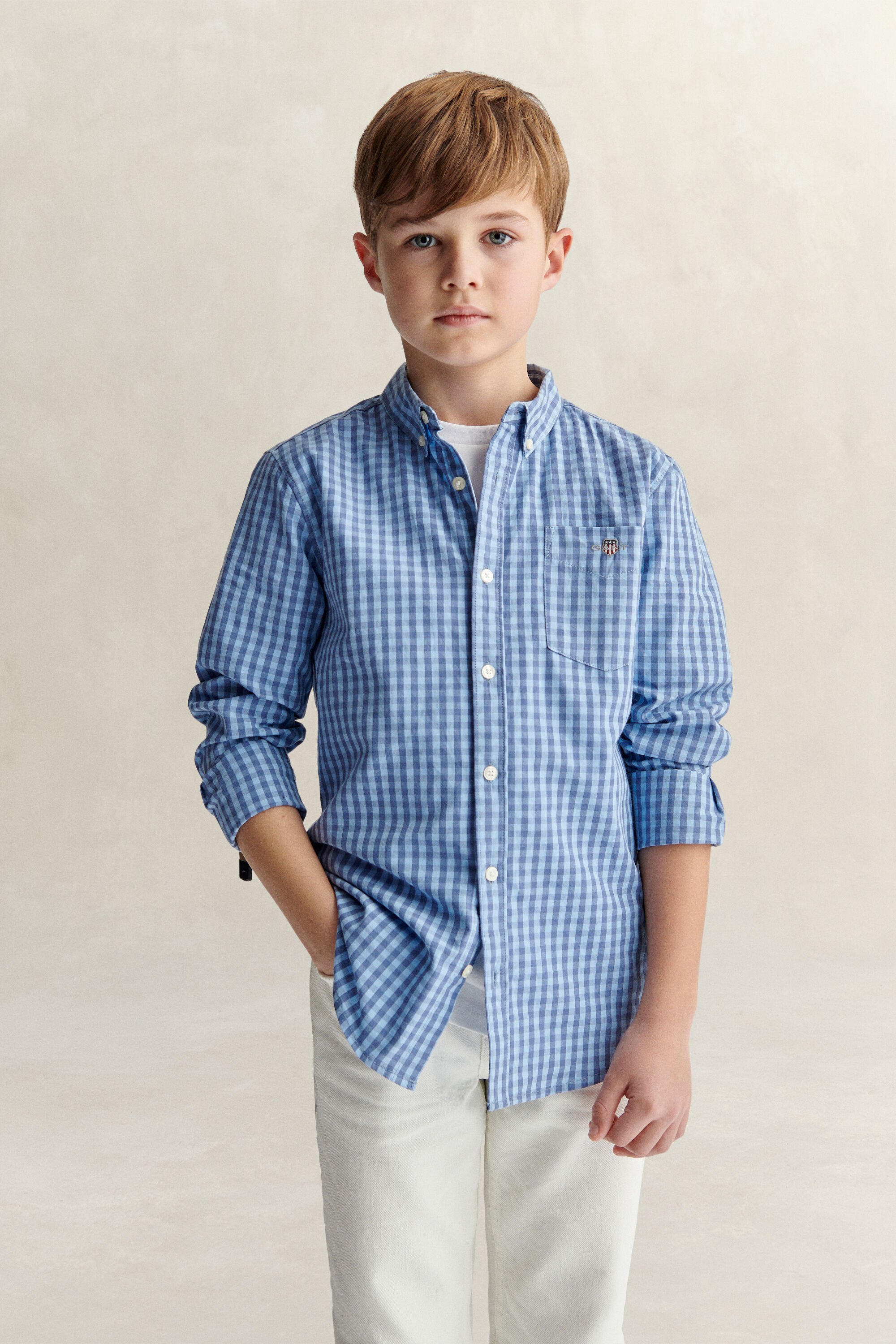 Camisa de popelina de cuadros Vichy Teen Boys