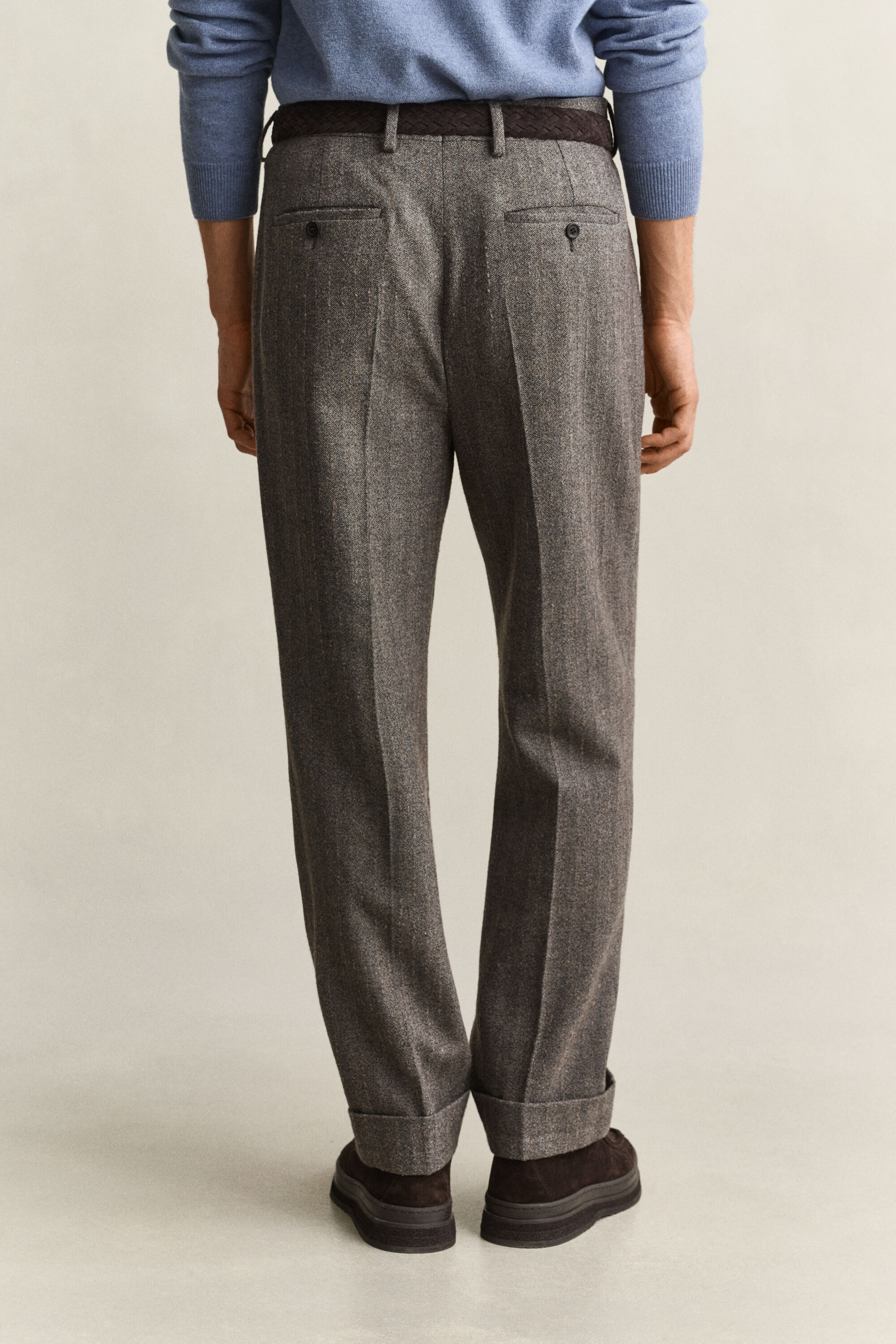 Pantalones de traje de raya diplomática