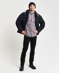 Camisa Regular Fit de popelina a cuadros peque&ntilde;os