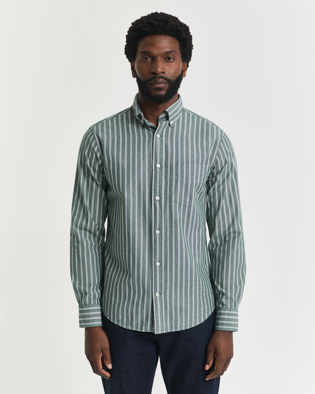 Camisa Regular Fit de popelina a rayas Archive