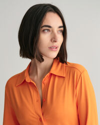 Vestido camisero Slim Fit de punto