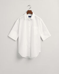 Camisa Relaxed Fit de manga corta en algod&oacute;n y seda