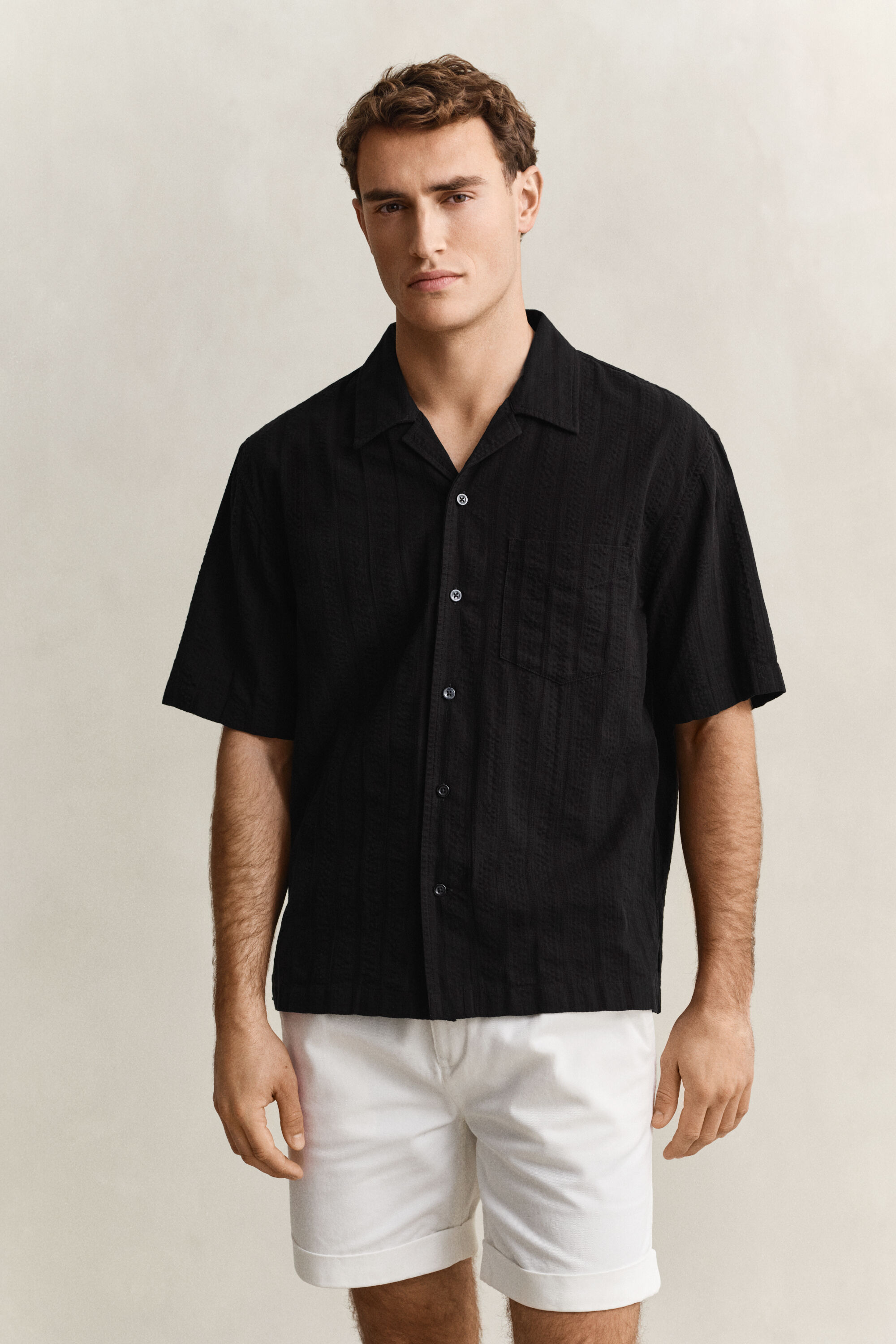 Camisa Relaxed Fit Dobby Stripe