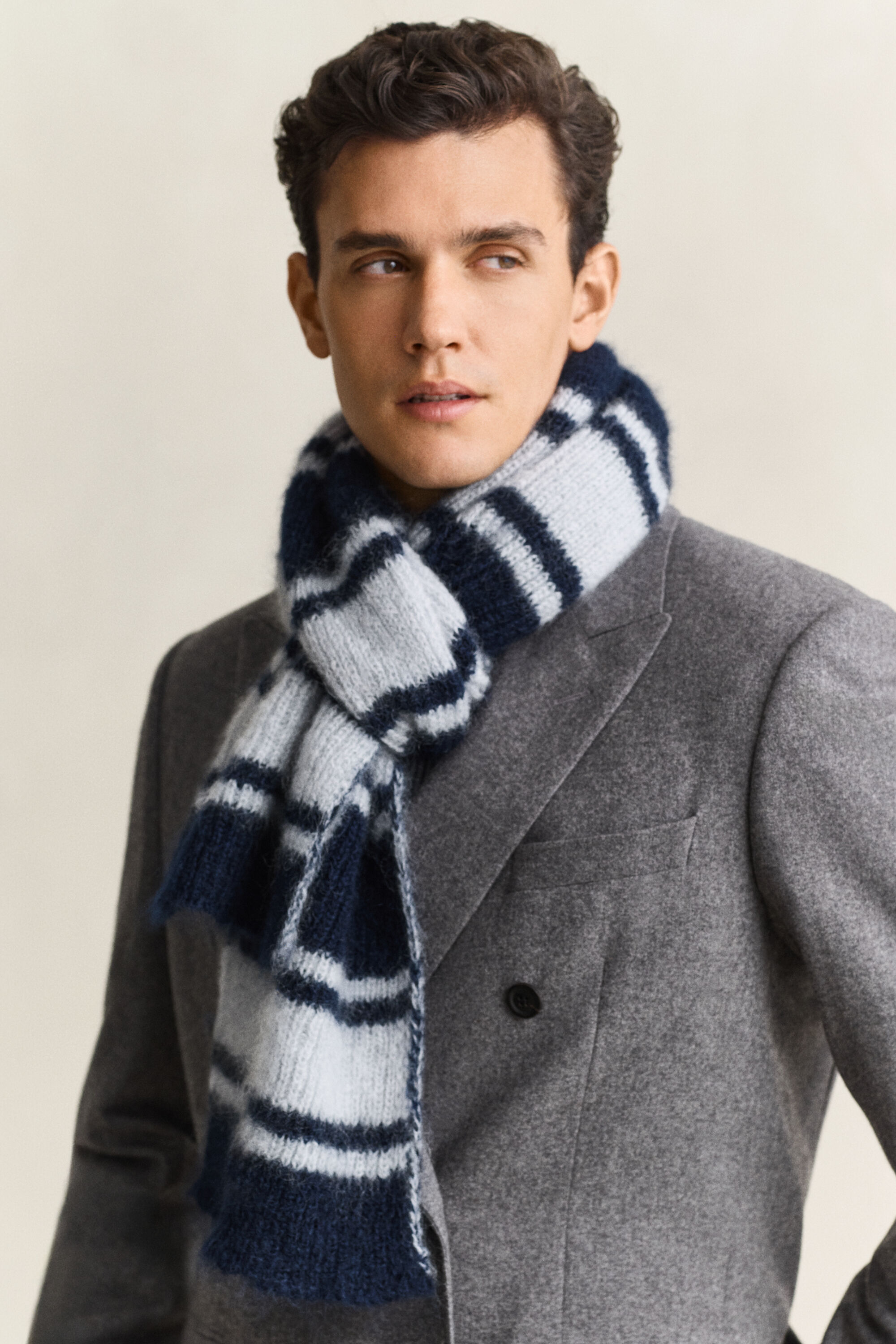 Bufanda de mohair a rayas