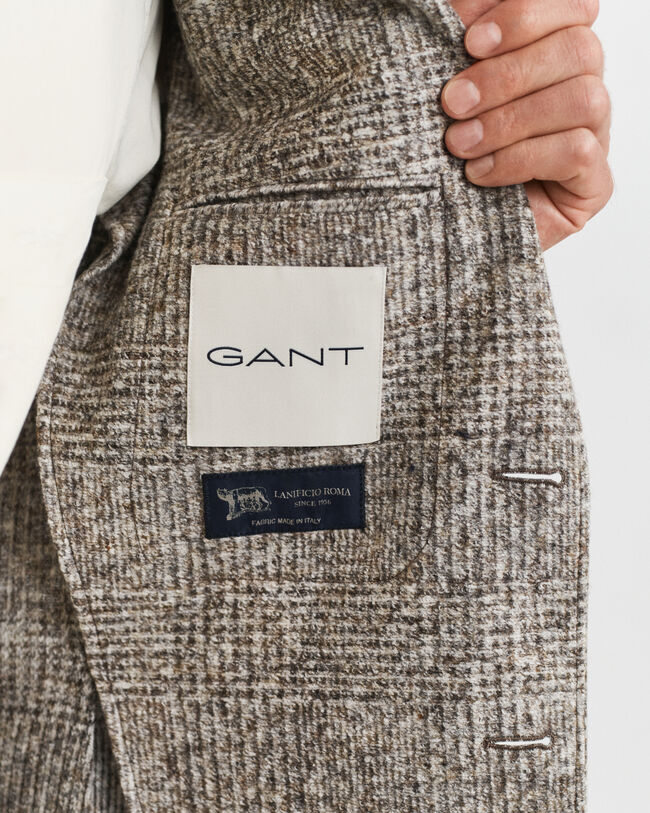 Americana de punto a cuadros